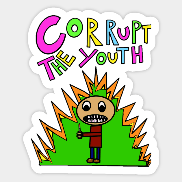 Corrupt The Youth “Burning Money Sticker by Second Wave Apparel